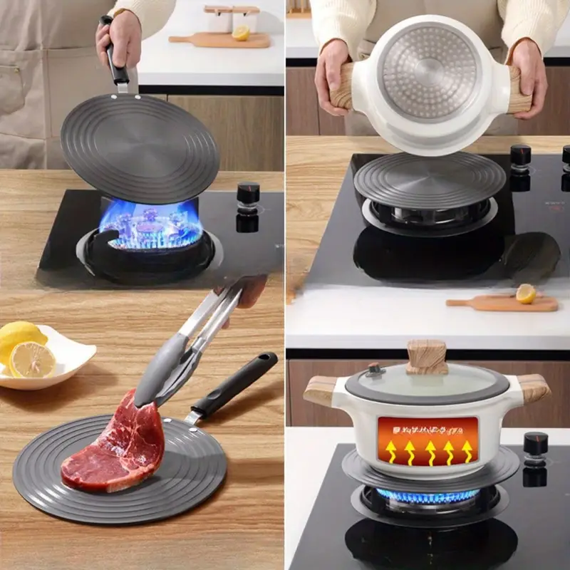 🔥OFERTA 1+1🔥ThermoBase™ – Placa Difuzor Caldura din Aluminiu pentru Aragaz