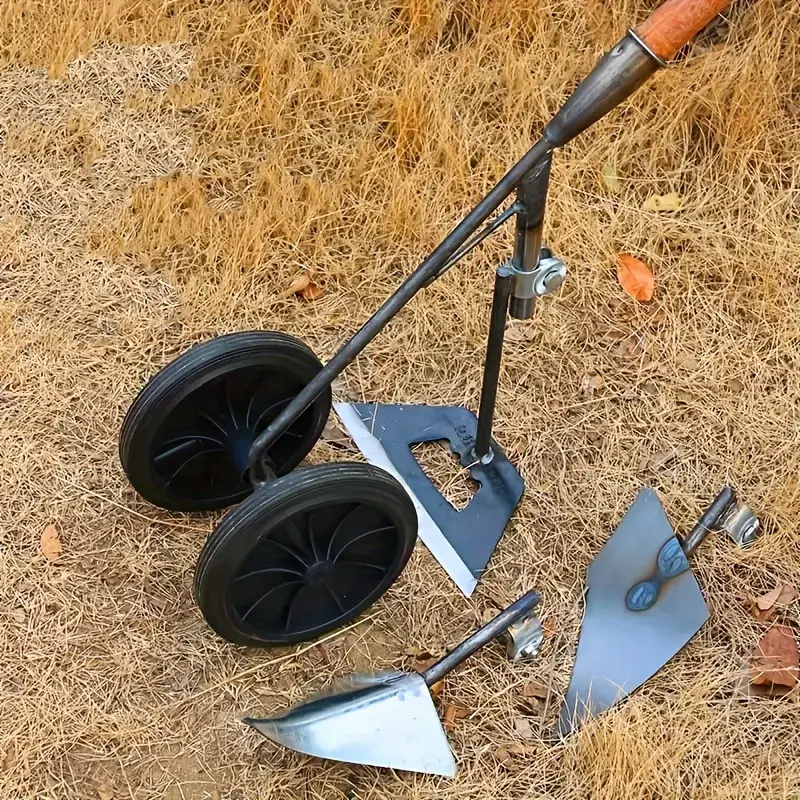 AgroWheel Pro™ – Sapa agricola multifunctionala pe roti cu 3 capete interschimbabile