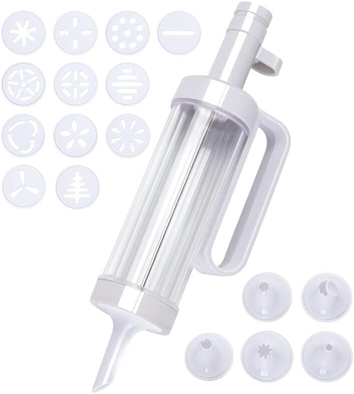 🔥OFERTA 1+1🔥Dispozitiv Decorare Prajituri si Toruturi cu 12 Discuri si 5 Duze