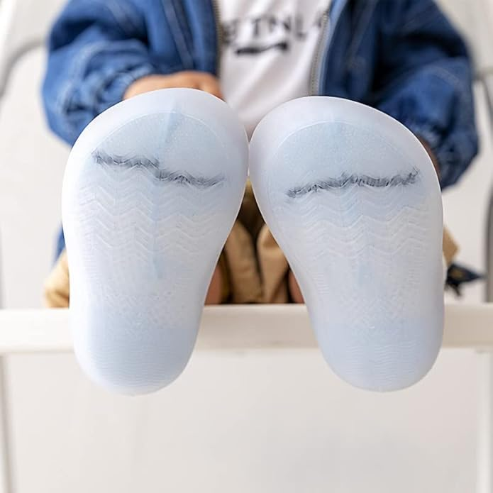 TinySteps™ - Sosete Antiderapante Respirabile pentru Copii, Stil Plasa cu Talpa