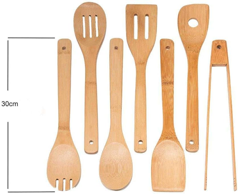 🔥OFERTA 1+1🔥EcoCuisine™ Set de Ustensile de Bucătărie din Bambus