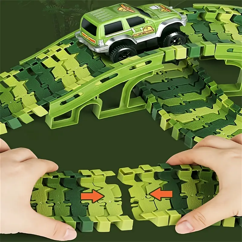 Set Jucarie cu Pista de Dinozaur (120 piese)