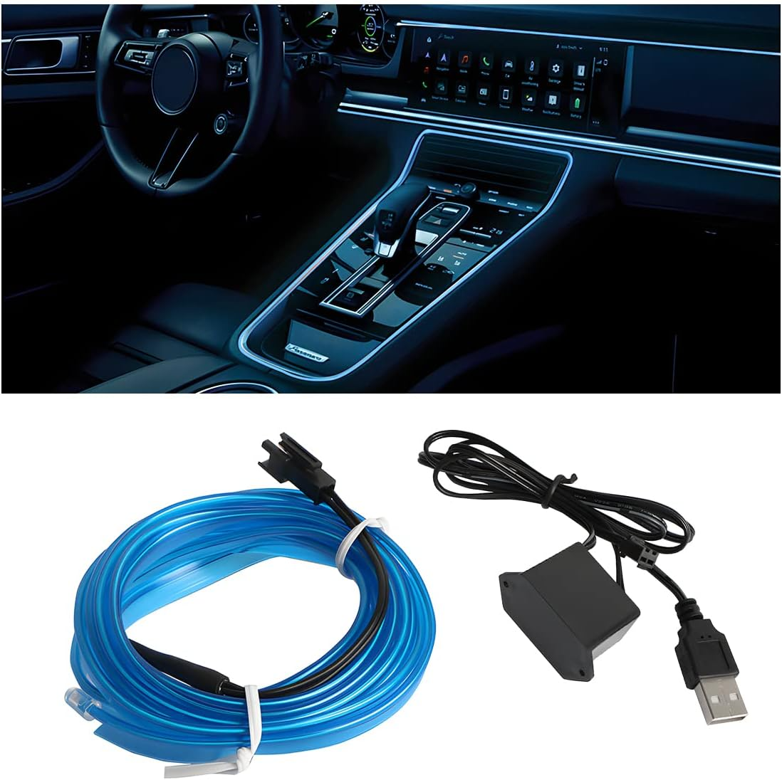 🔥OFERTA 1+1🔥Banda LED Interioara pentru Masini (5m)