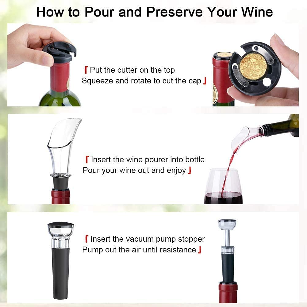 🔥OFERTA 1+1🔥Set Deschizator Electre de Sticle de Vin