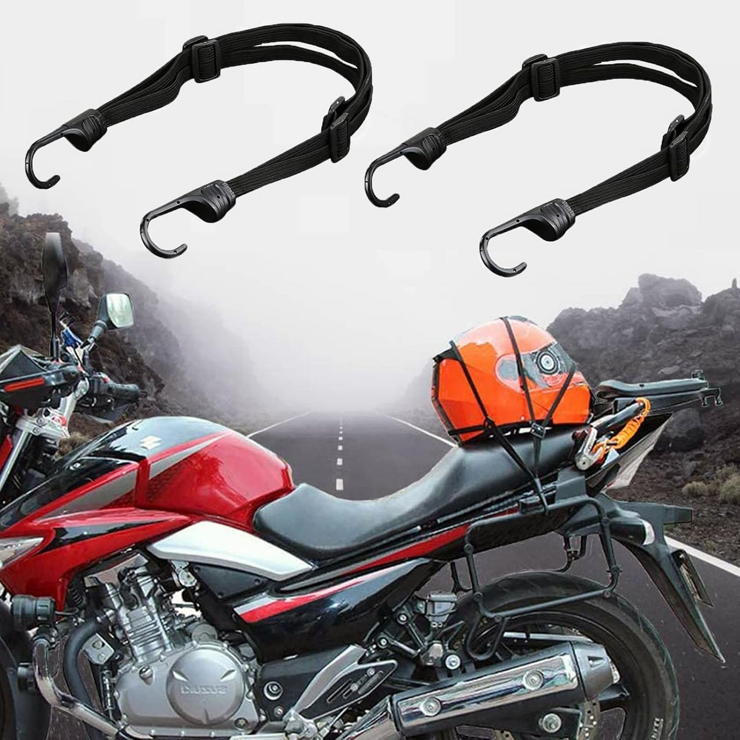 🔥OFERTA 1+1🔥HookCycle™ - Curele de Fixare Reglabile cu Carlige pentru Motocicleta si Bicicleta
