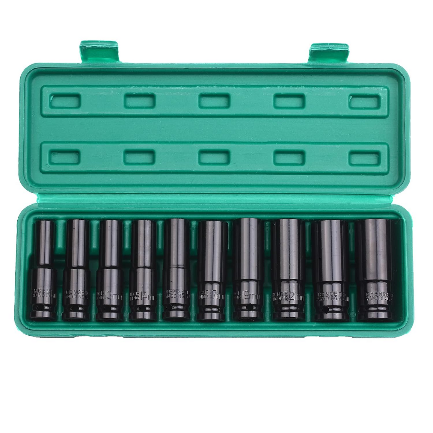 Set Profesional de Chei Tubulare de Impact – 10 Piese (8–24 mm)