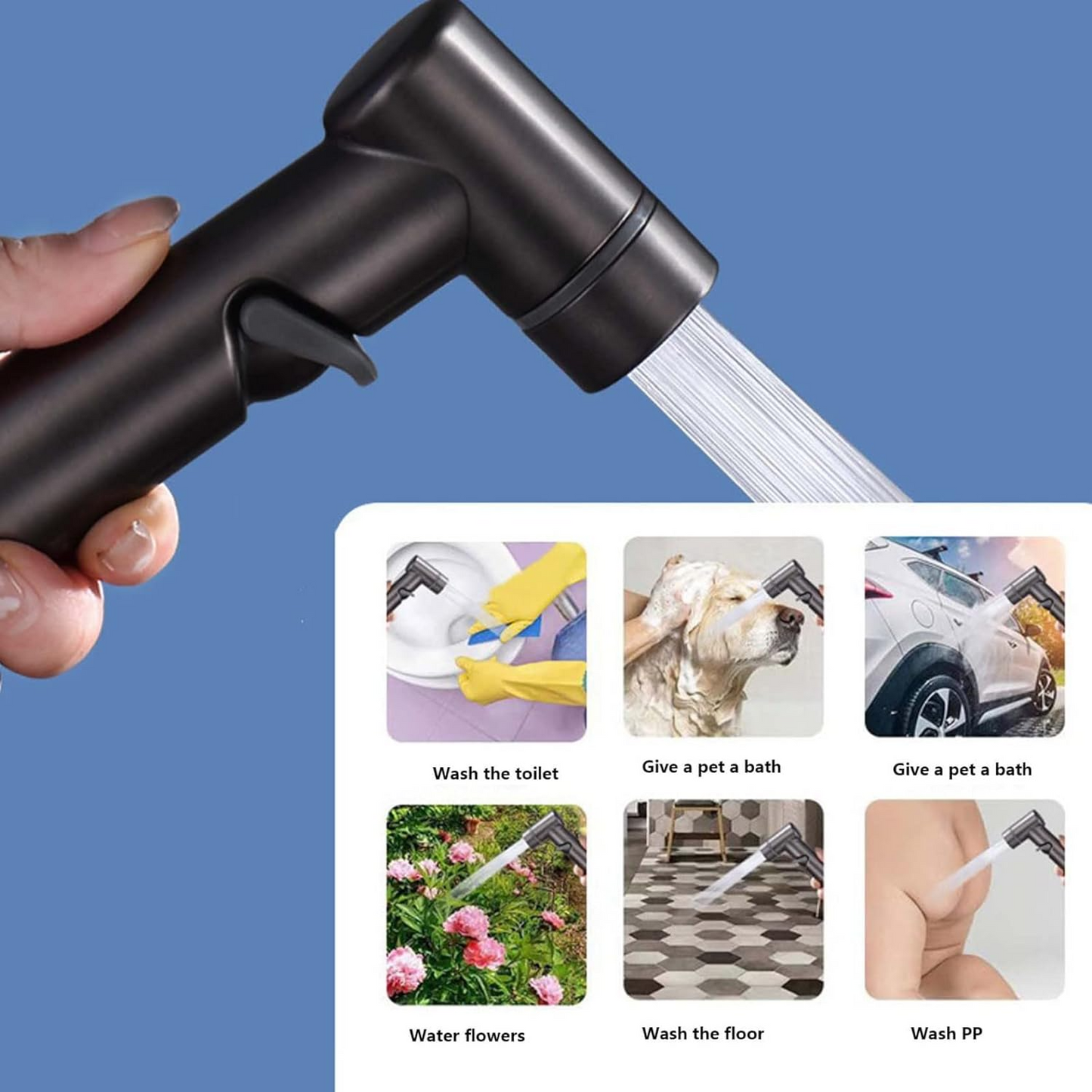HydroZap™ - Pulverizator Bideu cu Jet Puternic si Valvă Dubla