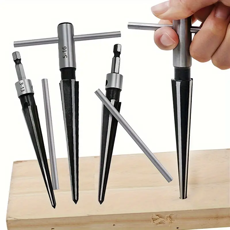 SharpCraft™ - Set Burghie Conice si Freze pentru Lemn si Metal (SET 4 Bucati)