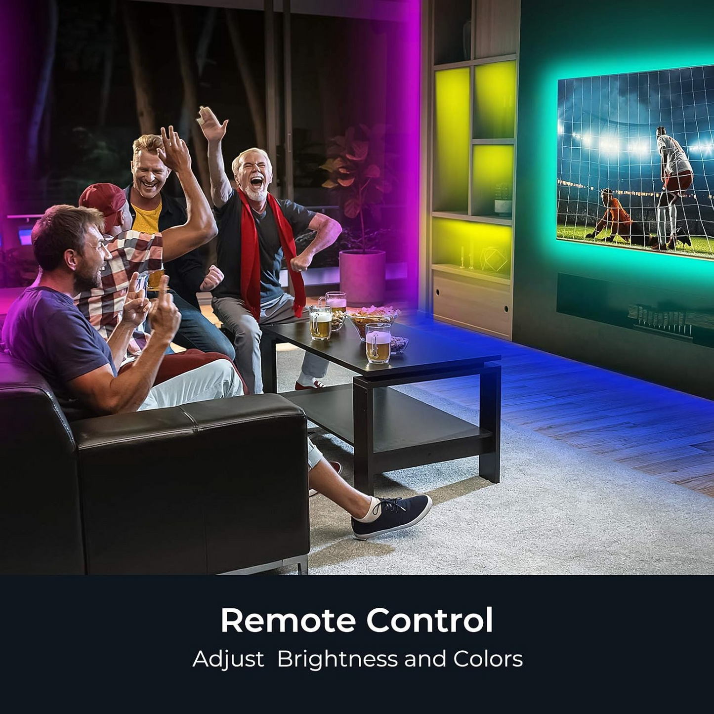 🔥OFERTA 1+1🔥Banda de lumina LED de 5 metri cu Telecomanda