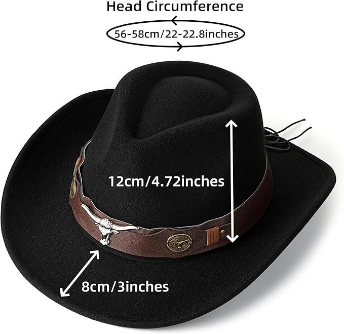 WildEdge™ - Palarie Cowboy Clasica cu Branita