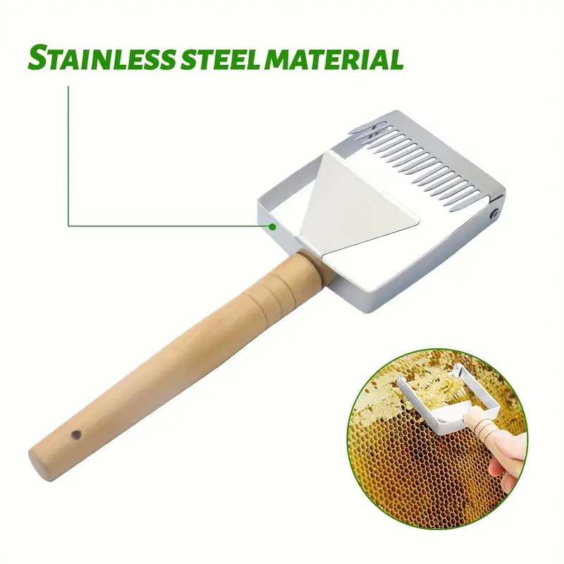 BeeSweet™ - Razuitor Miere cu Maner de Lemn