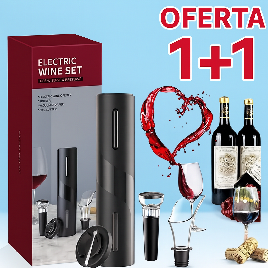 🔥OFERTA 1+1🔥Set Deschizator Electre de Sticle de Vin