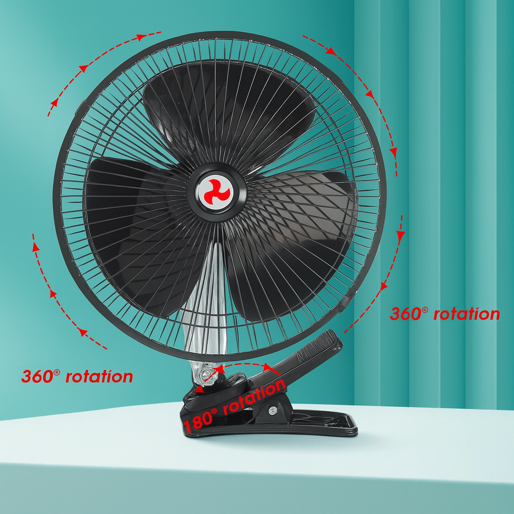 Aerovent™ - Ventilator cu prindere tip clema (8") 12v/24v