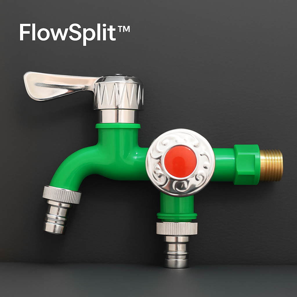 FlowSplit™ – Robinet dublu multifunctional cu doua iesiri independente