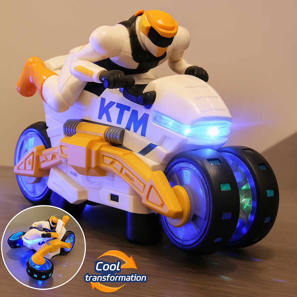 TurboSpin™ - Motocicleta Acrobatica cu Lumini si Muzica