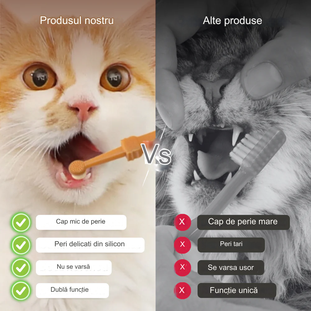 🔥OFERTA 1+1!🔥Periuță de dinti pentru animale de companie