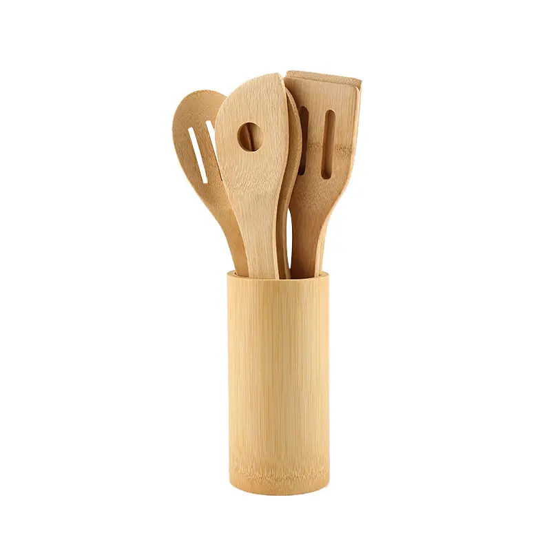 🔥OFERTA 1+1🔥EcoCuisine™ Set de Ustensile de Bucătărie din Bambus