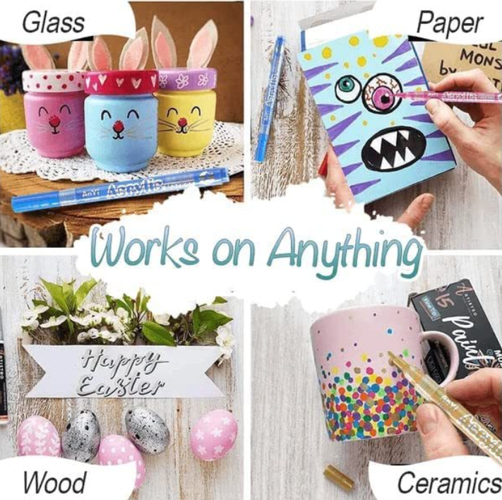 ColorCrafter™ - Markere Premium pentru Sticlă, Lemn și Acril (Set 18 Bucati)