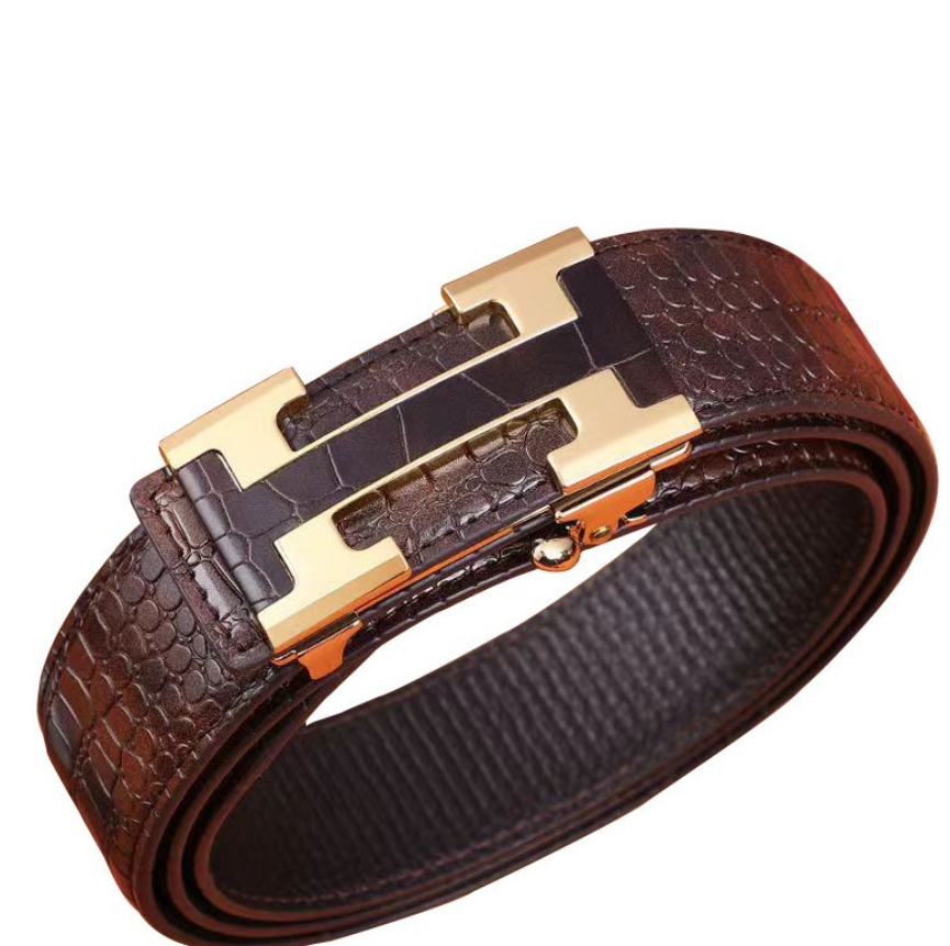 Rillux™ Curea Barbati din Piele Naturala cu Textura de Crocodil