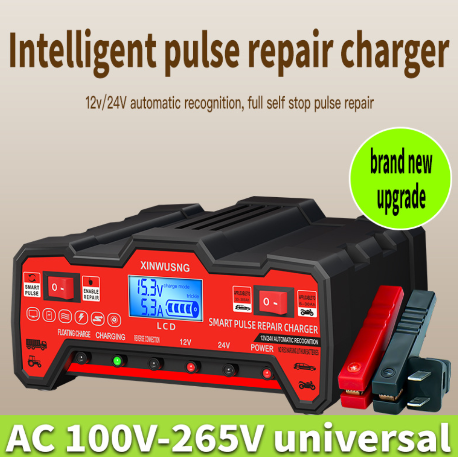 PulseCharge™ - Incarcator inteligent 12V/24V cu afisaj LCD si functie de "pulse repair"