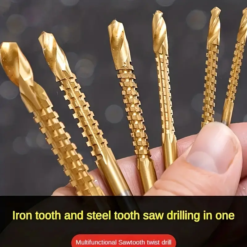 SwiftTap™ - Set 6 Burghie Spiralate HSS pentru Metal și Lemn