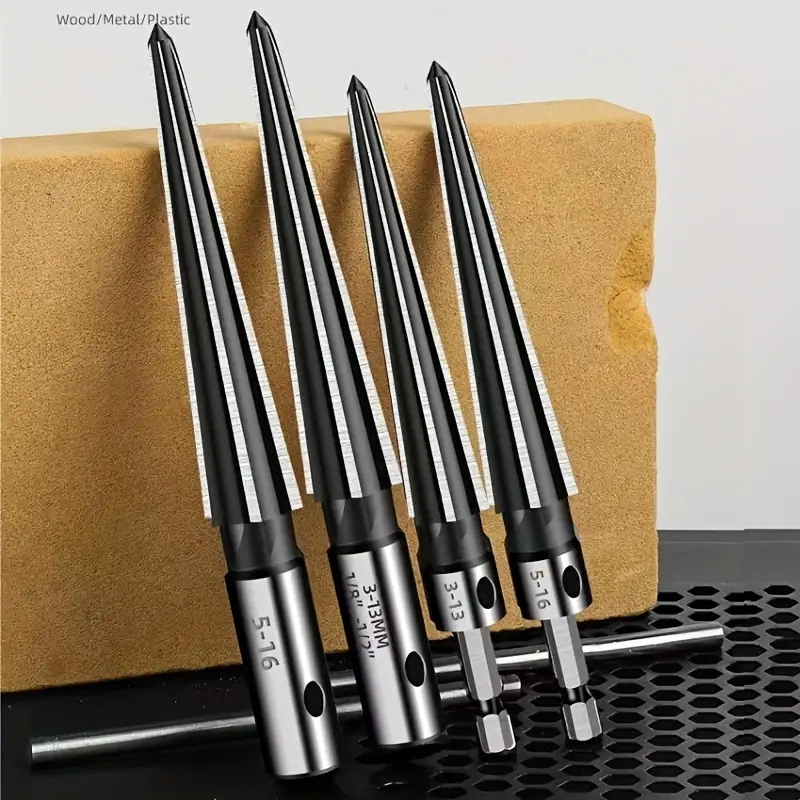 SharpCraft™ - Set Burghie Conice si Freze pentru Lemn si Metal (SET 4 Bucati)