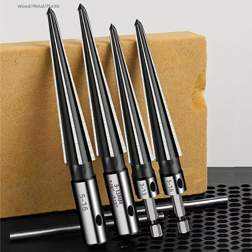 SharpCraft™ - Set Burghie Conice si Freze pentru Lemn si Metal (SET 4 Bucati)