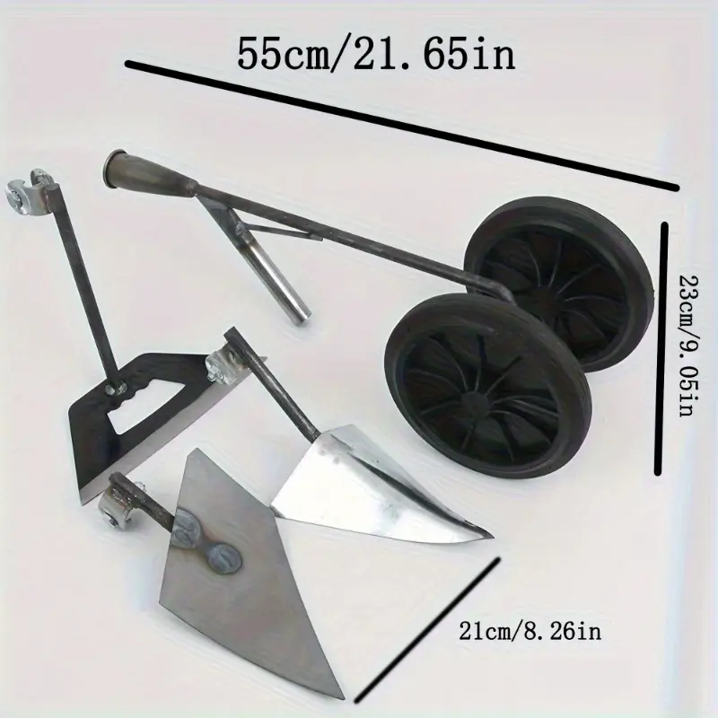 AgroWheel Pro™ – Sapa agricola multifunctionala pe roti cu 3 capete interschimbabile