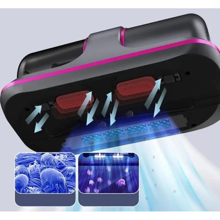 PureClean™ Aspirator Antiacarieni 2 in 1 Tehnologie UV