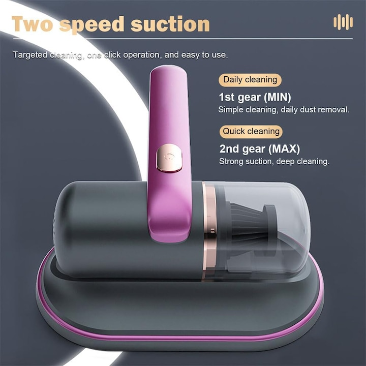 PureClean™ Aspirator Antiacarieni 2 in 1 Tehnologie UV