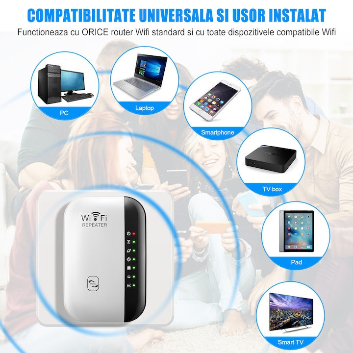 š„Oferta 1+1š„WiFiBoostProā¢ Amplificator M300 Wireless-N WiFi Repeater