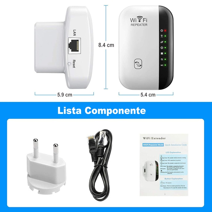 š„Oferta 1+1š„WiFiBoostProā¢ Amplificator M300 Wireless-N WiFi Repeater