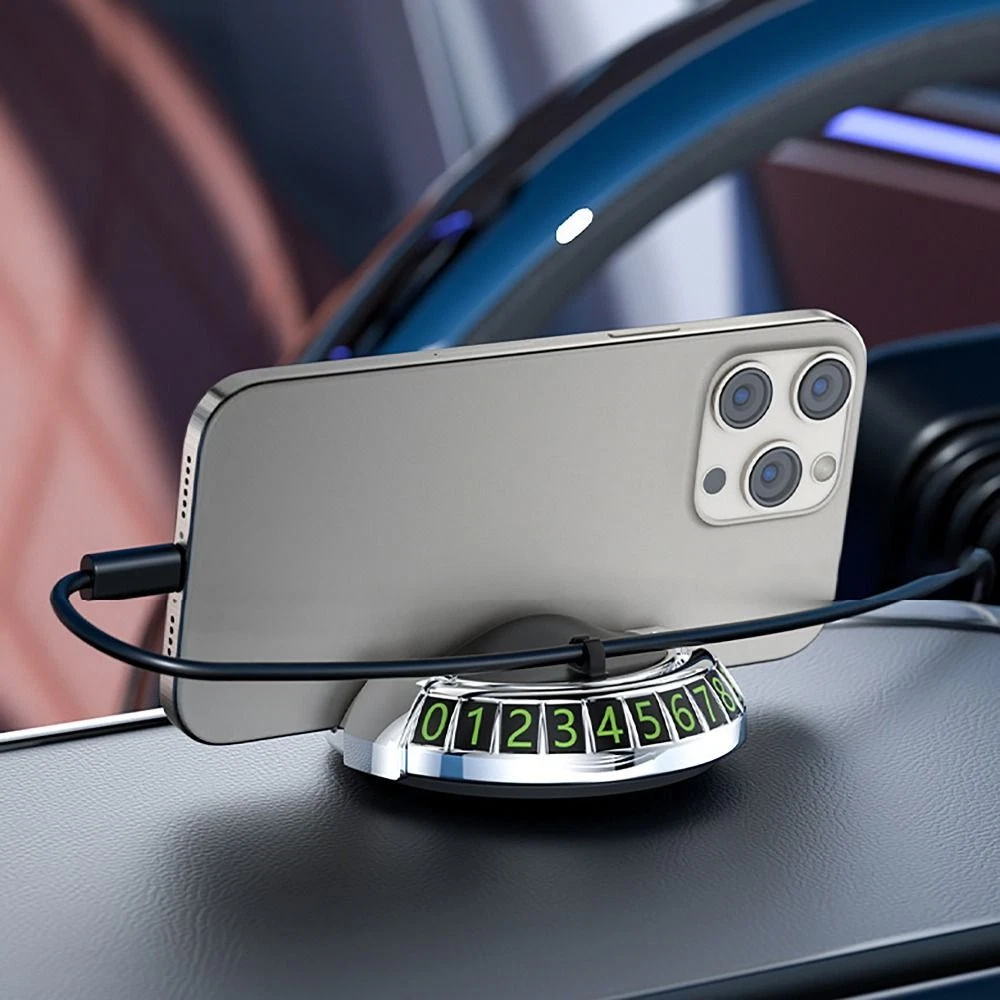 Turn&Call™ – Suport telefon auto 360° cu Optiune pentru Numar de Telefon