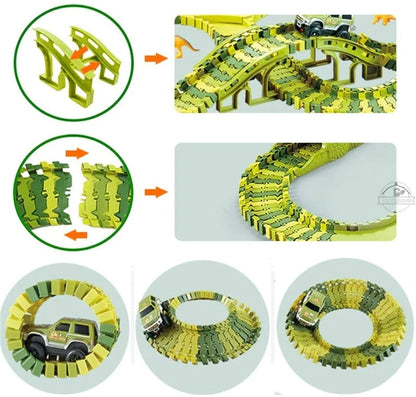 Set Jucărie cu Pista de Dinozaur (168 piese)