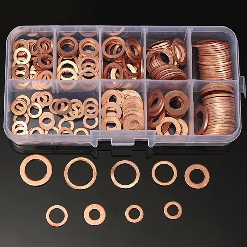 🔥OFERTA 1+1🔥SealCopper™ – Set 200 Garnituri Etansare din Cupru O-Ring în Cutie Organizatoare