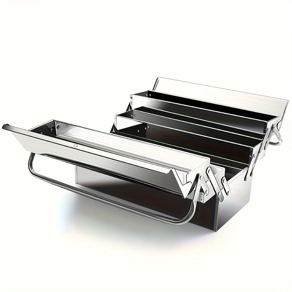 SteelFold Pro – Cutia de Unelte Pliabila din Otel Inoxidabil