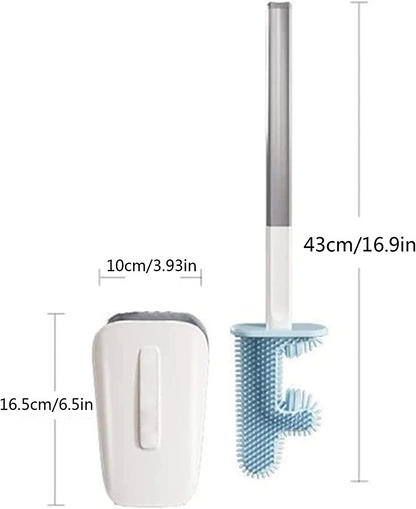 Perie de toaleta din silicon in forma de F "Flex" 360°