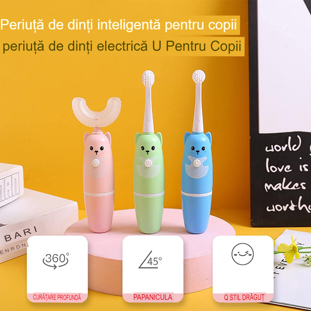 Periuta de dinti electrica in forma de „U"🔥OFERTA 1+1! Comanzi 1 si Primesti 2🔥