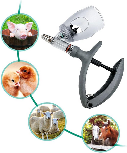 EggoVet™ - Dispozitiv de Injectie Reglabil pentru Vaccinarea Animalelor, 5 ml
