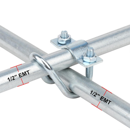 UGrip™ - Set 12 Coliere prindere tip U din otel galvanizat – Dimensiune 20×40 mm