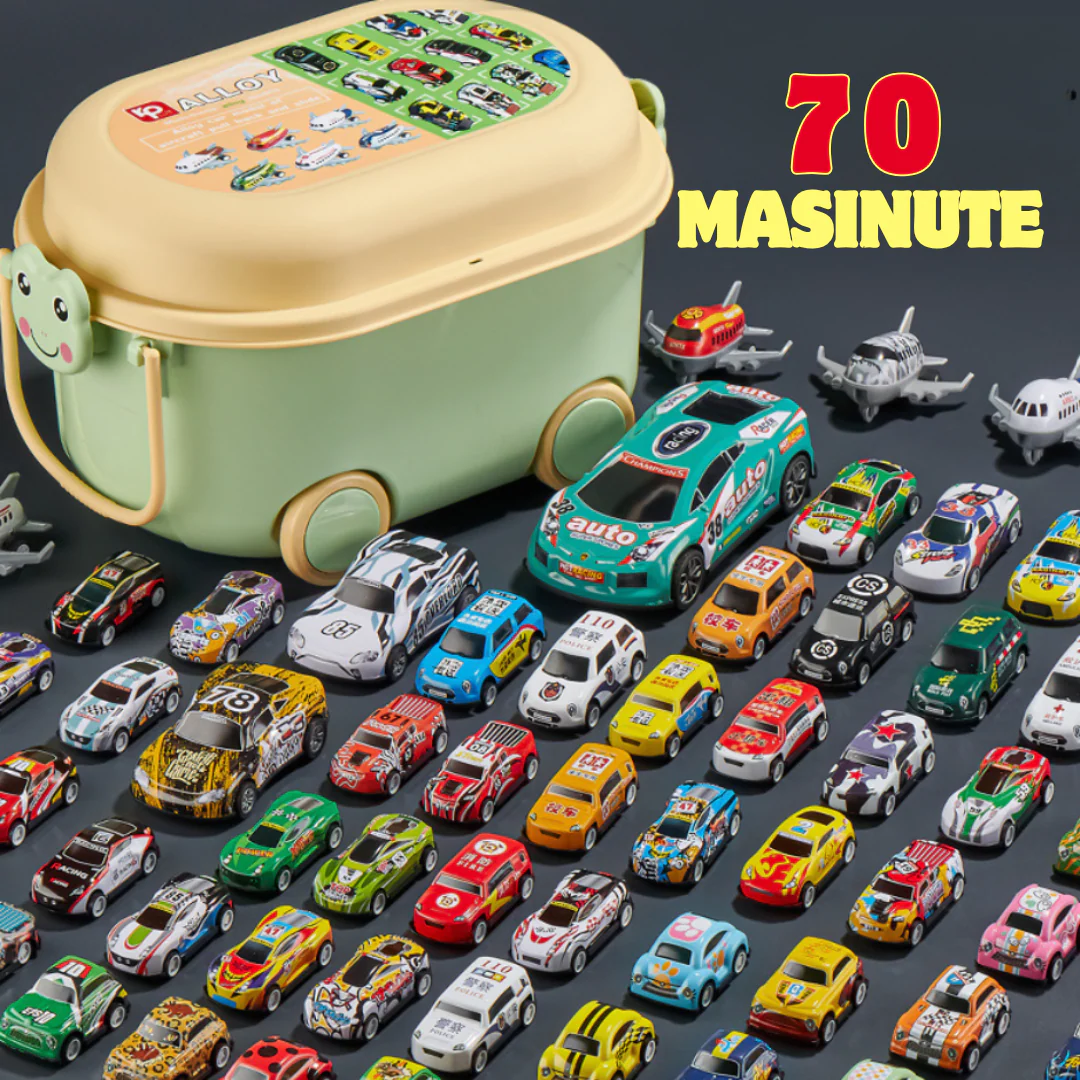 SpeedBox™ - Cutie cu 70 Masinute Pull-Back"