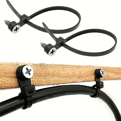 🔥OFERTA 100+200🔥Set Cabluri de Legatura cu Orificiu Rotund Auto-blocare