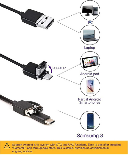 EndoFlex™ 3-în-1 HD – Sonda USB 5,5 mm, 5 m