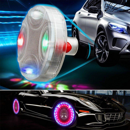 🔥 OFERTA 2+2🔥GlowTire™ - Set 2x Lumini LED Solare pentru Valve Roti