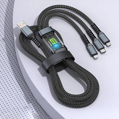 FlashCord™ Cablu de încărcare super rapid luminos 3 în 1