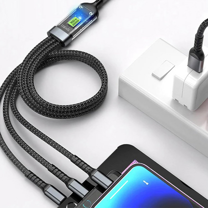 FlashCord™ Cablu de încărcare super rapid luminos 3 în 1