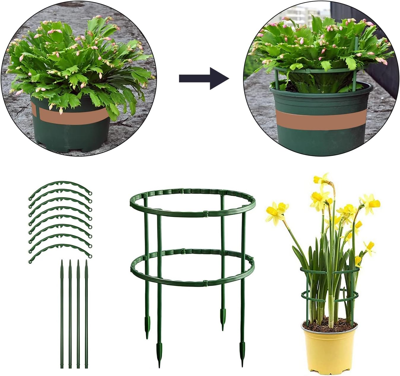 GrowGuard™ – Suporti reglabili pentru plante (5 Bucati)