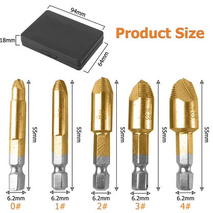 Extractori de suruburi deteriorate (Set 5 Bucati)