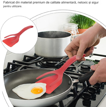 🔥Oferta 1+1🔥Spatula Rasturnabila Antiaderenta 2 in 1