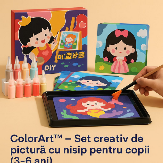 ColorArt™ – Set Creativ de Pictura cu Nisip pentru Copii (3–6 ani)